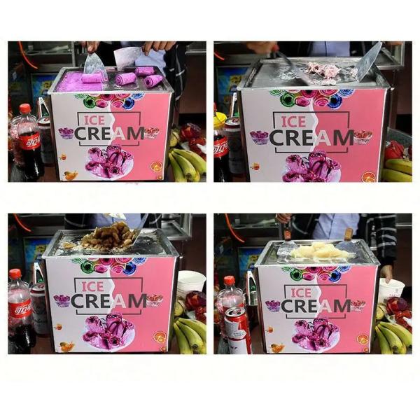 Fried Yogurt Machine Easy Operate comercial de aço inoxidável