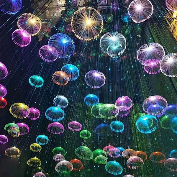 IP65 Acrylic Material Solar Jellyfish Lamp LED Light Strings for Courtyard Atmosphere