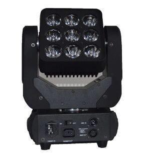 RGBW 4in1 Matrix Led Beam Moving Head Light 3X3 Limitless Rotation 9X10W