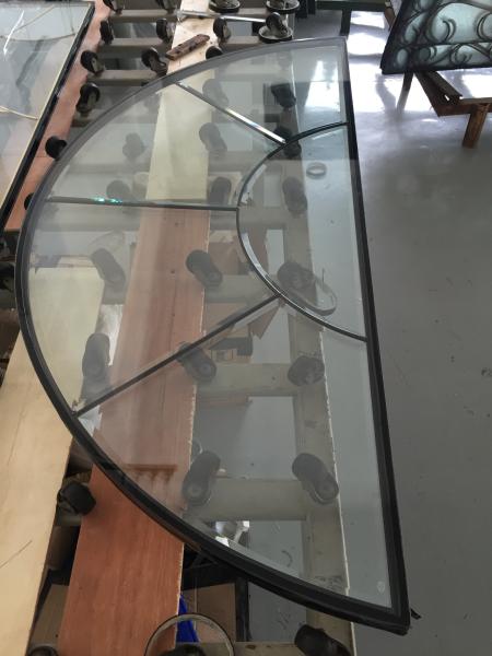 semicircle patina caming decorative glass all clear beveled