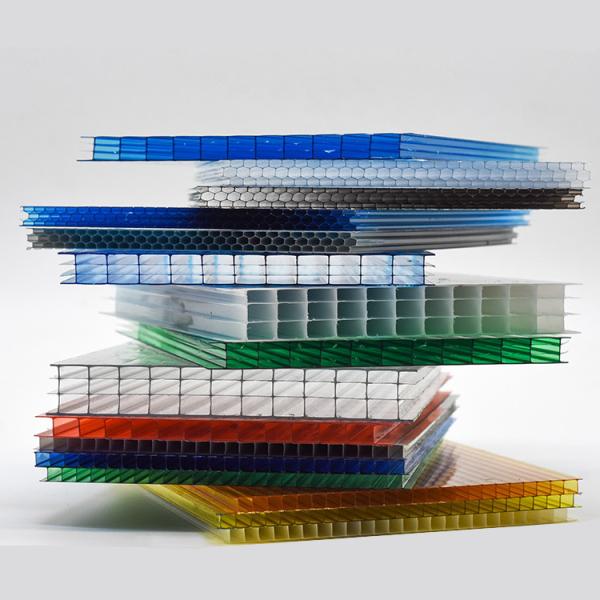 Polycarbonate Hollow Sheet Anti UV Polycarbonate Panel Lightweight Impact Resistant Clear Protective Roofing Panels