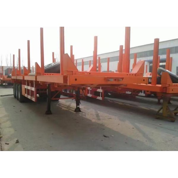 High Stability Yellow Timber Haul Semi Trailer with Premium FUWA Axles & Heavy-Duty 12.00R20 Tire