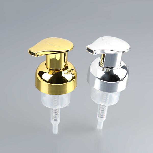 42mm Plastic UV Foaming Soap Pump Replacement Gold Silver