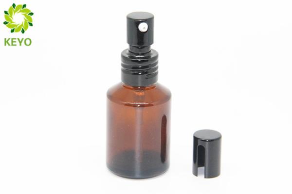 120ml Amber Glass Foundation Bottle , Slanted Shoulder Glass Lotion Bottles With Pump