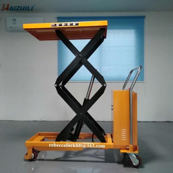 500kg 1500mm Mobile Scissor Lift Table , Small Electric Scissor Lift Table