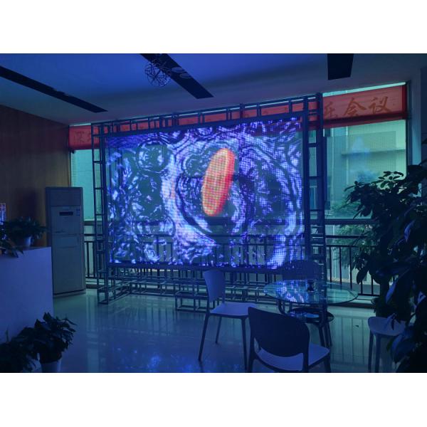 P6 Adhesive Transparent LED Film Display , Super Slim LED Film Screen