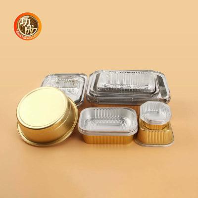 A bandeja descartável da folha de alumínio com tampa plástica leva embora recipientes de empacotamento do armazenamento do alimento