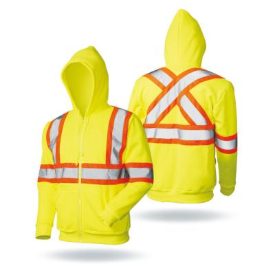 Hoodies de segurança refletores OEM Hoodies de construção refletores com manga longa