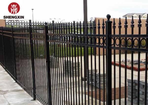 Home Security Anti Theft Residential Wrought Iron Fence 2.9m High
