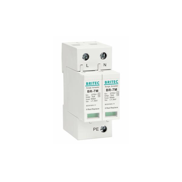 Прибор защиты от перенапряжения Ac SPD Arrester молнии 7KA IEC 61643-11