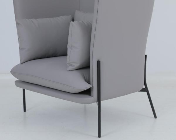 Stainless Steel Leg Leisure Arm Chair For Living Room Modern