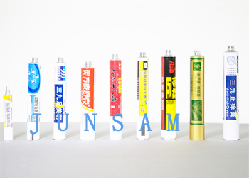 Elongated Nozzle Aluminum Tube Container Light Weight Small Dosage D13.5MM