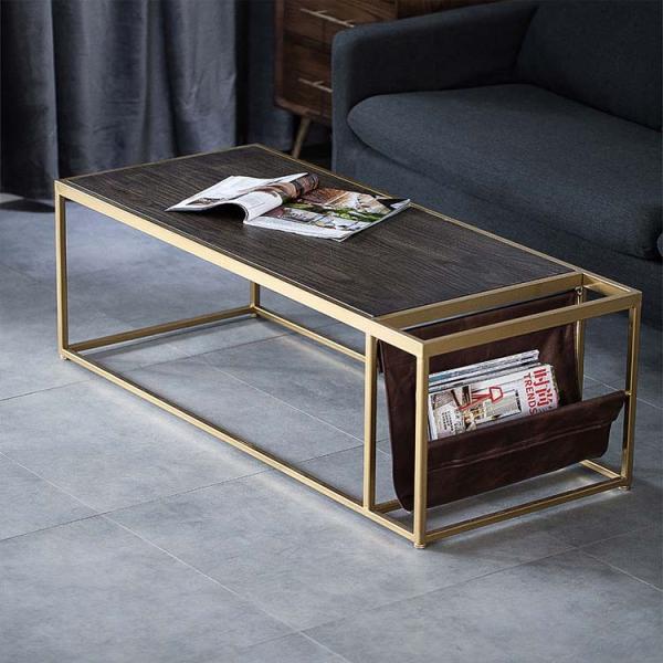 Modern Living Room Furniture Gold Console Table with Simple and Elegant Gold Design