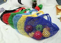 6 sacs végétaux de maille de coton de couleurs portatifs pour des achats adultes de supermarché