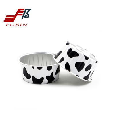 Muffin 132ml Colored Aluminium Foil Baking Tray Biodegradable