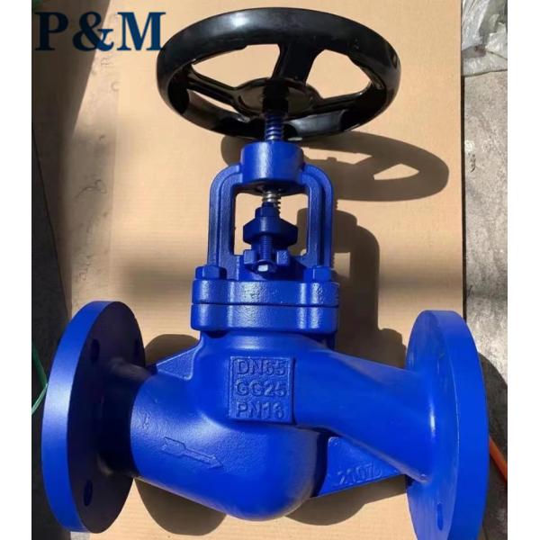 DN50 PN16 GG25 flanged globe valve handwheel operation