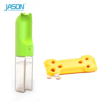 Produtos de viagem e de animais de estimação Alimentação de água para boca suave Botelha de água potável de plástico para cães