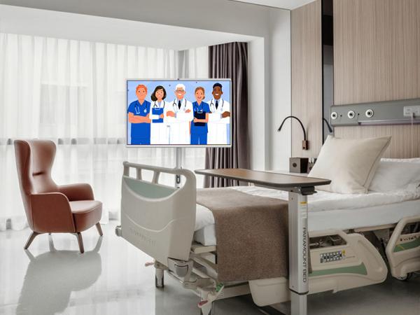 Qtenboard Rolling TV Tablet Stand by Me TV pour le soin de la mémoire près de moi