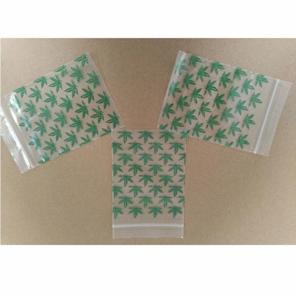 7.5x11.5 Cm Green Weed Mini Plastic Zipper Bags For Rings Earrings Jewelry