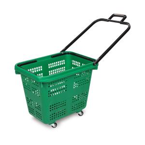 Carrinho de compras dobrável Carrinho de compras de plástico Carrinho de compras