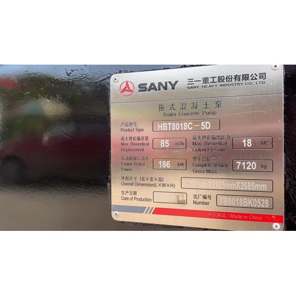 Дизельный электрический используемый трейлер HBT8018C-5D насоса цемента с показателем мощности 186 KW