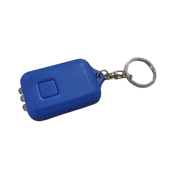 Customized Colorful Solar Key Ring Three Led Light Solar Power Keychain