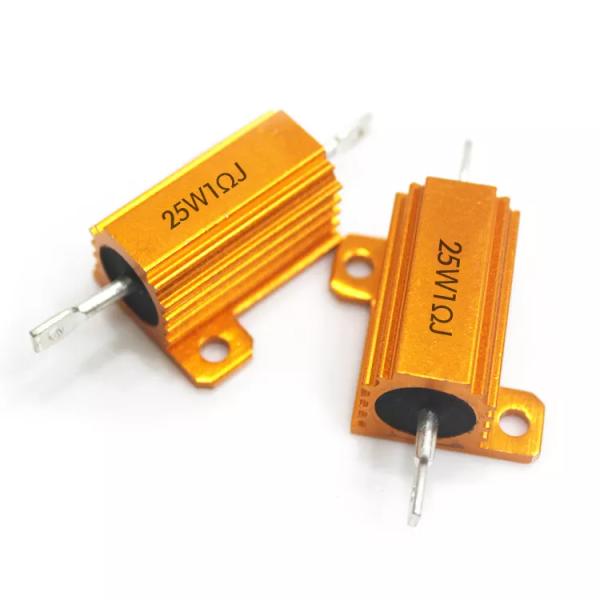 RX24 75W 300 Ом Мощность Золотой Алюминий Встроенный Металлический Корпус Корпус проволока Рана Резистор Wirewound