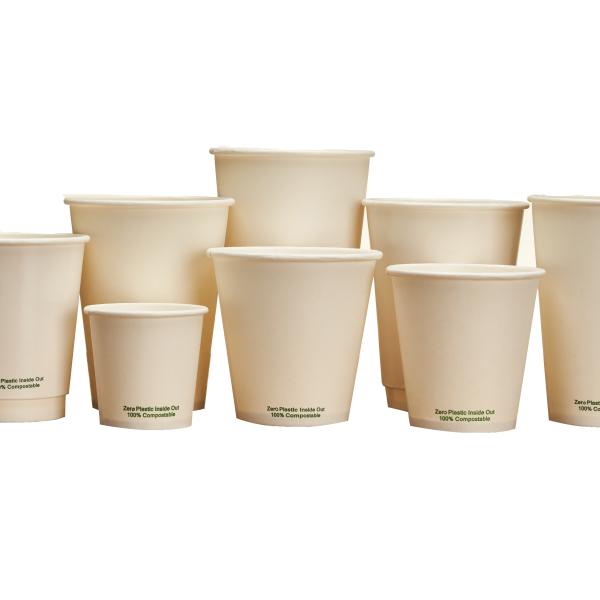 160gsm-400gsm Double Wall Recyclable Paper Cups 12oz Disposable Coffee Cups With Lids