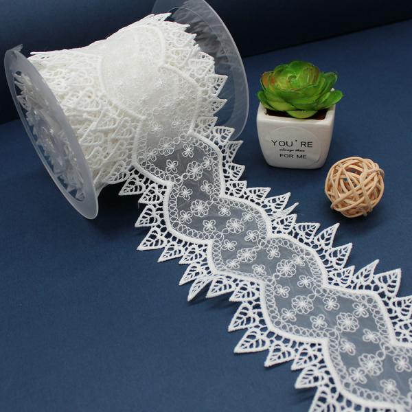 11.5cm  Floral Embroidery Lace Trim For Lady Dress