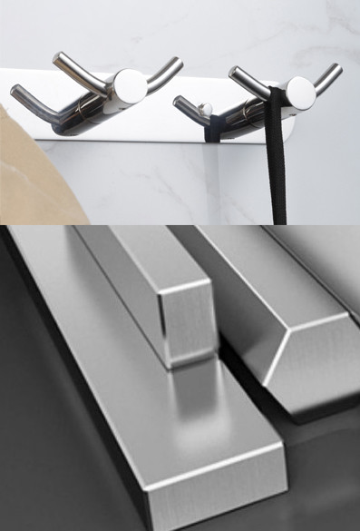 Wall Mounted Decorative Stainless Steel Hook Rack For Hanging Coats Backpack