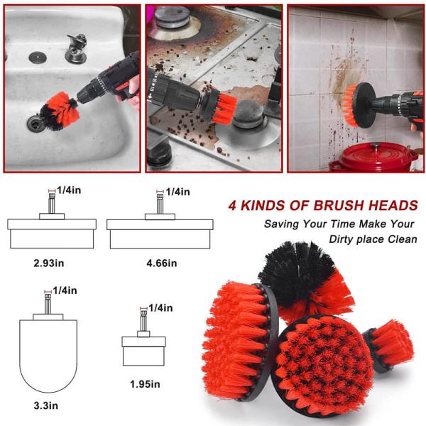 18PCS Car Detailing Spin Brush Kit Brush de maquillaje ODM