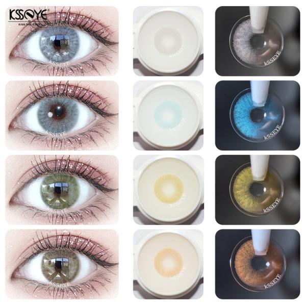 KSSEYE Colored Eye Contact Lenses Beauty Style Mulberry Green Soft