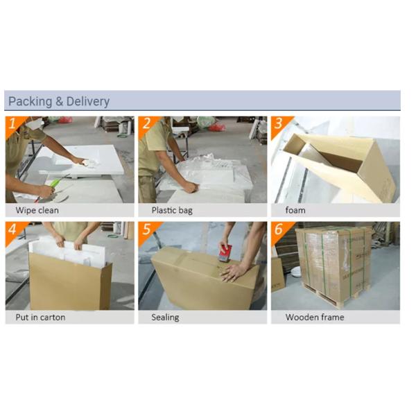 Раковины Полу-счетчика формы прямоугольника популярных тазов камня отверстия дизайна SWZ401 одиночных искусственных лоснистые белые для гостиницы