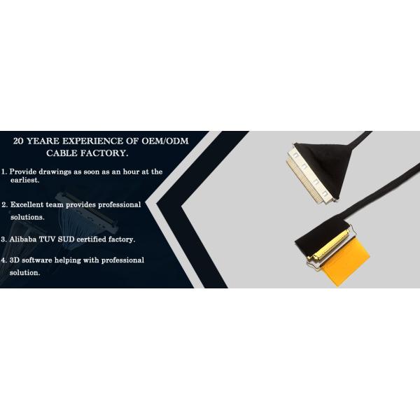 Mipi LVDS EDP Cable 0.4mm Pitch 20454-030t To Aces 88441