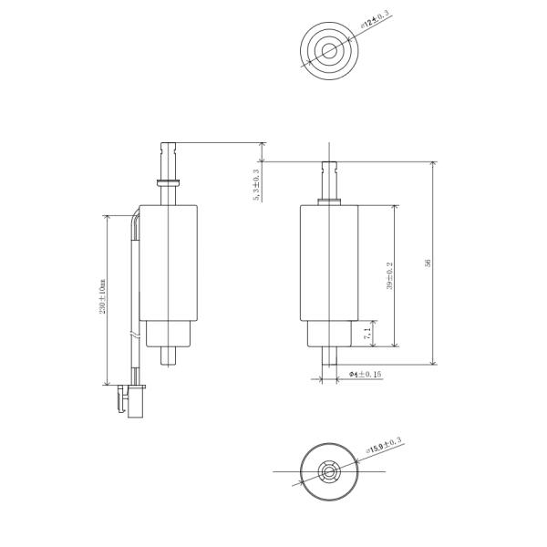 Линейное DC3.6V соленоид 2 дюймов трубчатый