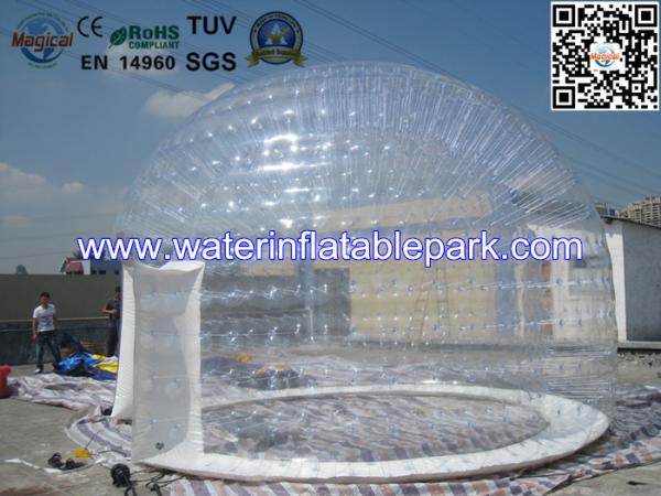 0.8mm Transparent PVC Inflatable Bubble Tent / Airtight Clear Dome Tent For Party