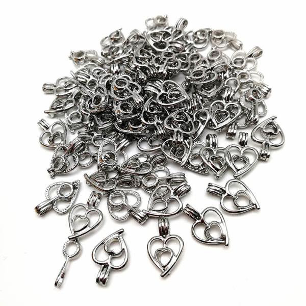 Oyster Pearl Cage Pendant Beads Hollow Essential Oil Diffuser Locket Pendant Jewelry