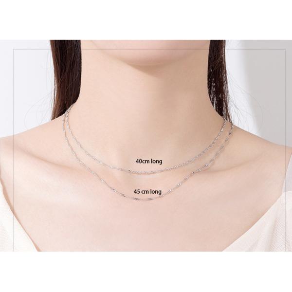Starry 2.1g 17.7in Long Silver Chain S925 18 Inch Silver Chain SGS