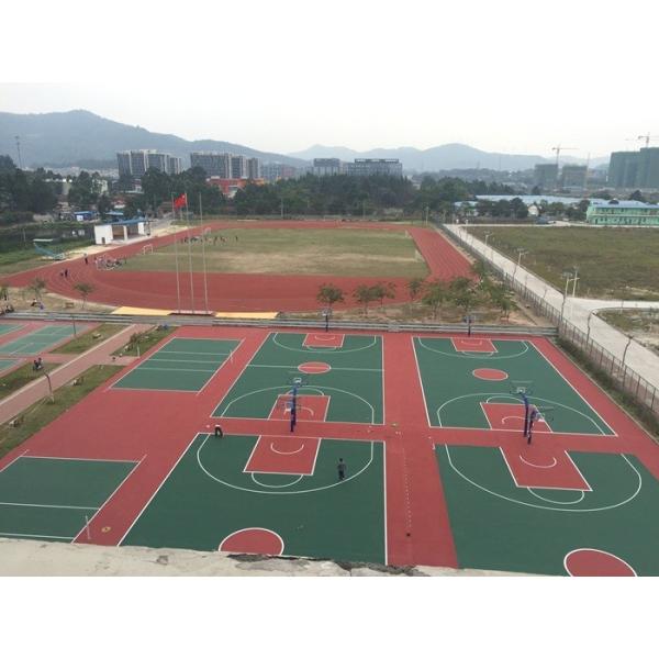 Анти- направляя рельсами PU резвится настил для теннисного корта Не-ядовитого