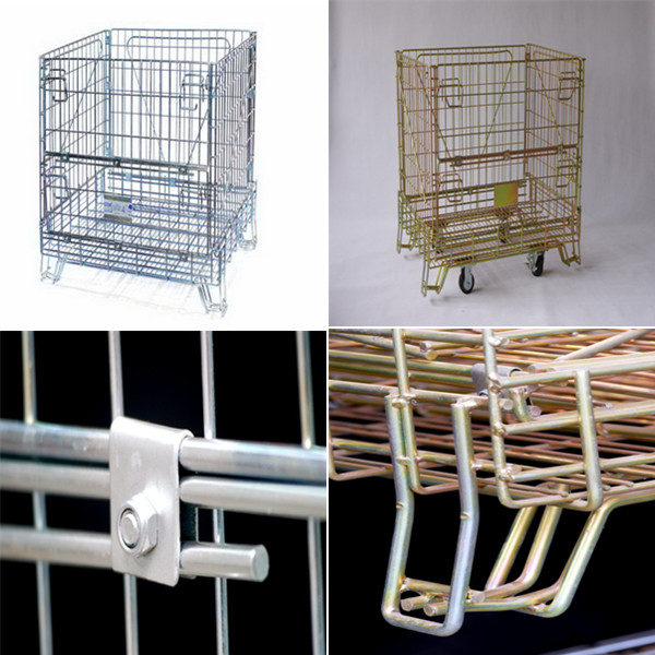 Cellular Mild Steel Metal Mesh Cage Durable Warehouse Wire Container