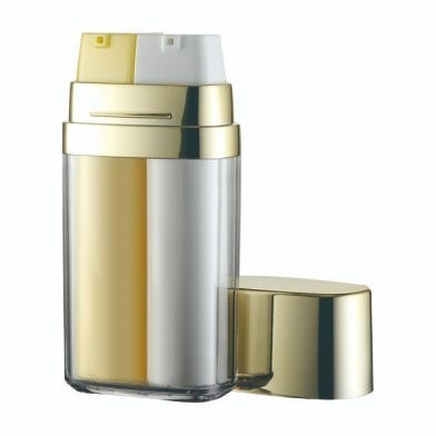 JL-AB210A Custom Shape Airless Travel Bottles 0.09ml Dosage AS PP Daul Chamber  8mlx2 10mlx2 15mlx2