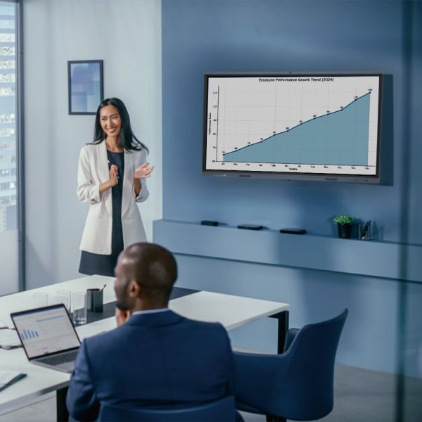 Tableau interactif intelligent IA LCD tactile stylo et doigt de 65 pouces de