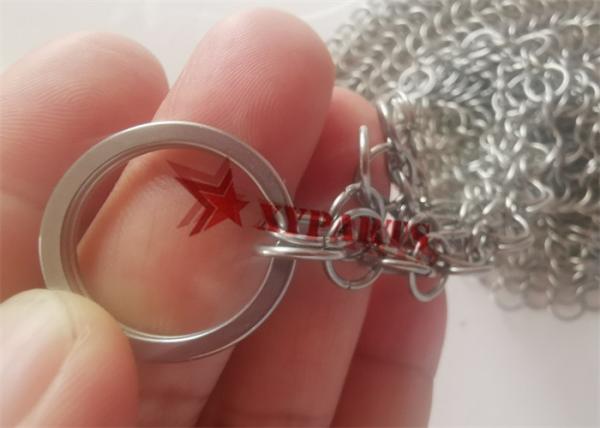 4'' X4 '' Food Grade Square Shape Chainmail Scrubber For Cast Iron Skillet