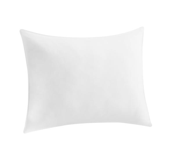 100% Cotton Zippered White Pillow with Durability and Machine Washable Care Instructions