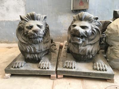 Cast Metal Animal Sculptures Doorways Large Bronze Lion Statue