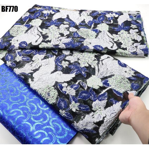 2023 African Brocade Fabric Jacquard Damask Design Brocade Jacquard Fabric High Quality For Party Wedding Dress