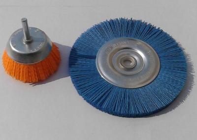 0.8 Mm Bristle Dia Abrasive Wheel Brush / Nylon Sanding Brush For Light Deburring