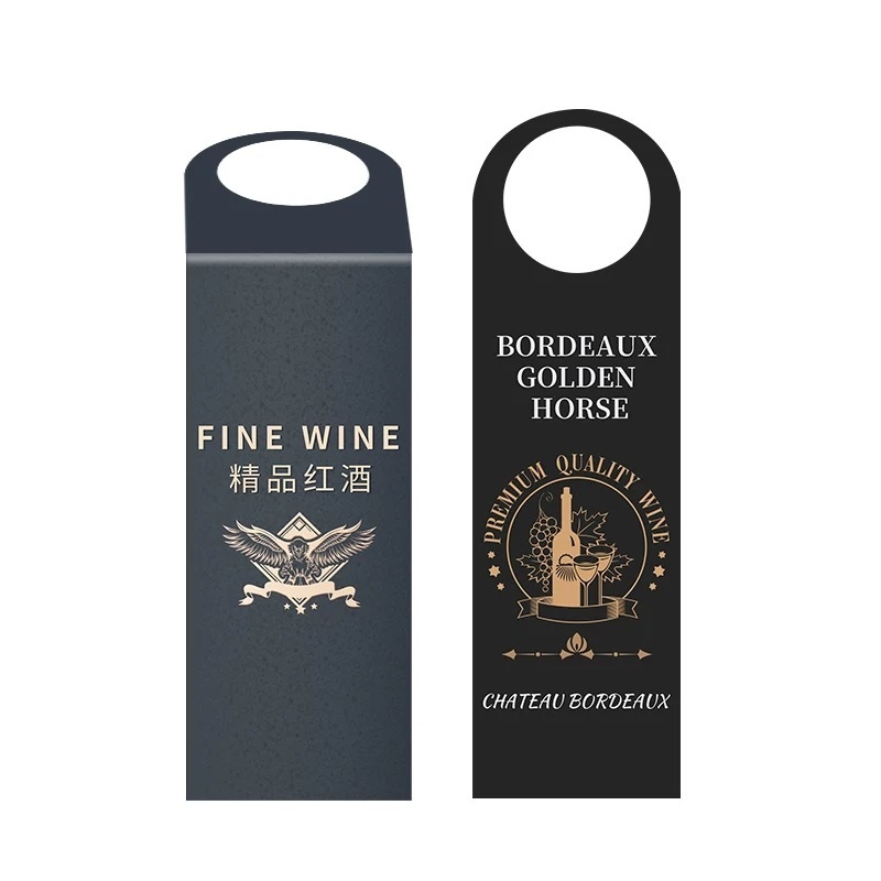 Wine Bottle Neck Tags With Die-Cut Hanging Hole For Beverage Branding