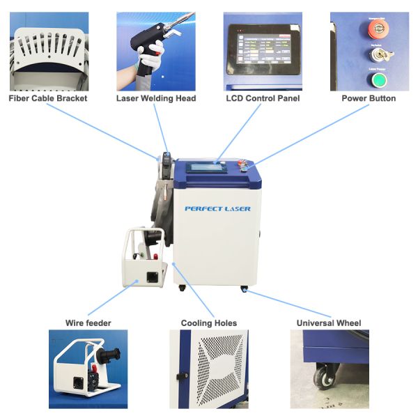 Perfect Laser Handheld Laser Welding Machine Portable Laser Welding System with 4-in-1 Functions for Metal Welding Cleaning Cutting