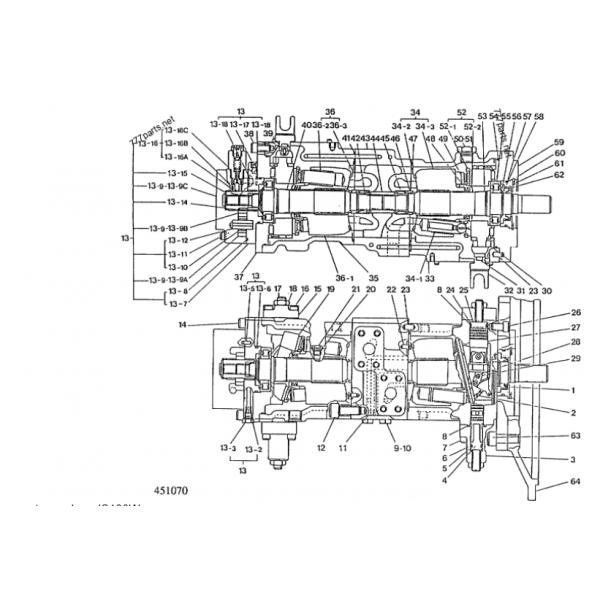 Гидравлический насос, разработанный и изготовленный для экскаватора PSV2-55T JS130W